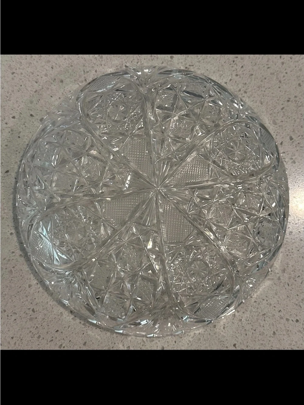 Clear Cut Glass trinket Dish - Decorative Pressed Glass